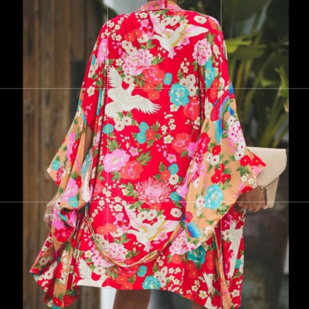 5⭐️Fave! Cherry Blossom Kimono Coverup - Picture 4 of 8